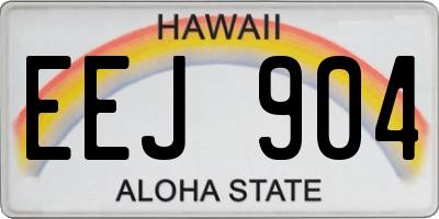 HI license plate EEJ904