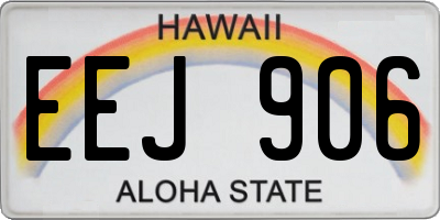 HI license plate EEJ906