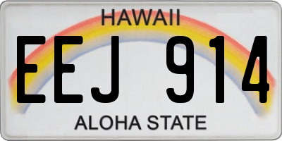 HI license plate EEJ914