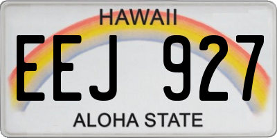 HI license plate EEJ927