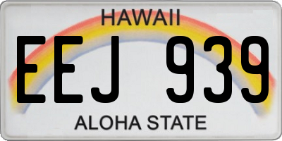 HI license plate EEJ939