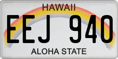 HI license plate EEJ940
