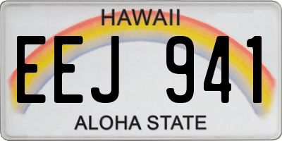HI license plate EEJ941