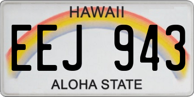 HI license plate EEJ943