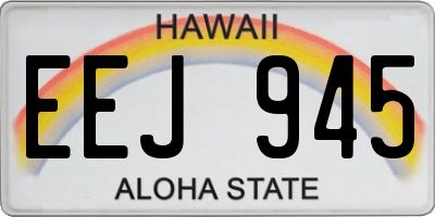HI license plate EEJ945