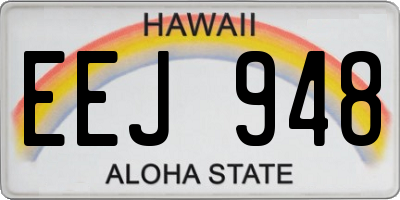 HI license plate EEJ948