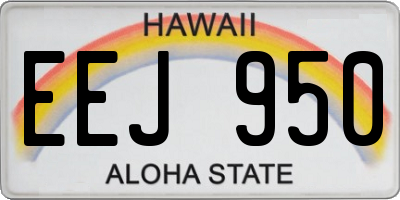 HI license plate EEJ950