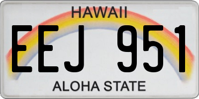 HI license plate EEJ951