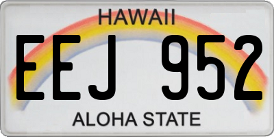 HI license plate EEJ952