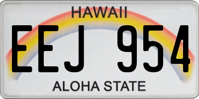 HI license plate EEJ954