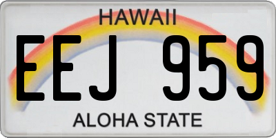 HI license plate EEJ959