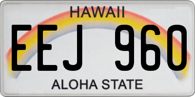 HI license plate EEJ960