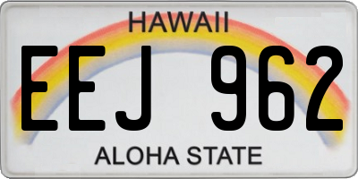 HI license plate EEJ962