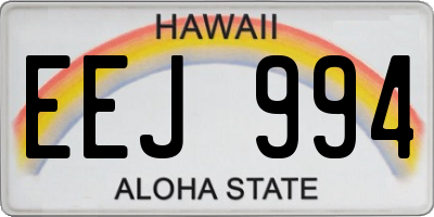 HI license plate EEJ994