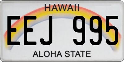 HI license plate EEJ995