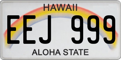 HI license plate EEJ999