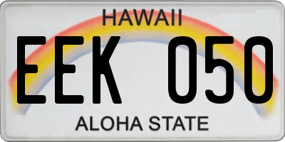 HI license plate EEK050