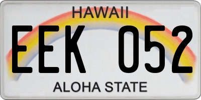 HI license plate EEK052
