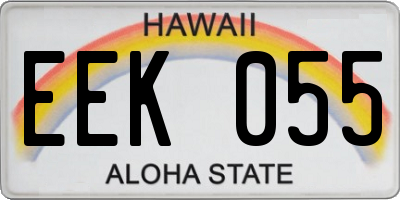 HI license plate EEK055
