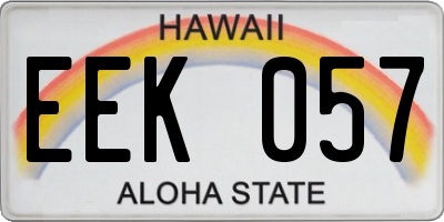 HI license plate EEK057