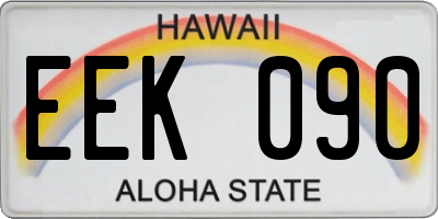 HI license plate EEK090
