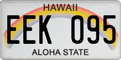 HI license plate EEK095