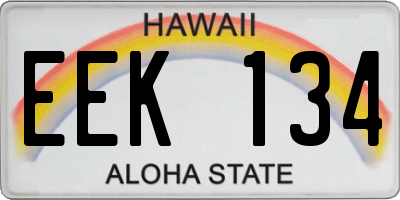 HI license plate EEK134