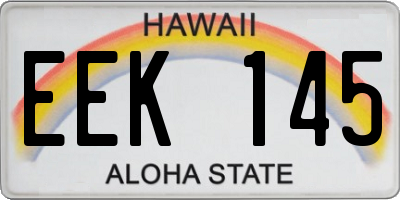 HI license plate EEK145