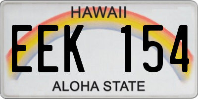 HI license plate EEK154