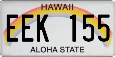 HI license plate EEK155