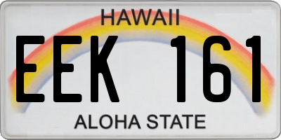 HI license plate EEK161