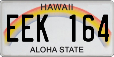 HI license plate EEK164