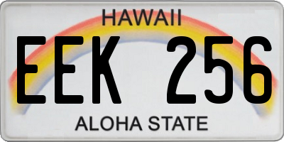 HI license plate EEK256