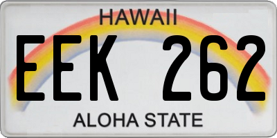 HI license plate EEK262