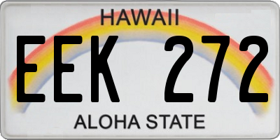 HI license plate EEK272