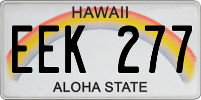 HI license plate EEK277