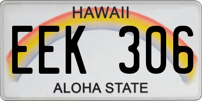 HI license plate EEK306