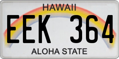 HI license plate EEK364