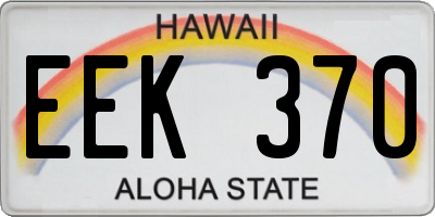 HI license plate EEK370