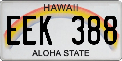 HI license plate EEK388