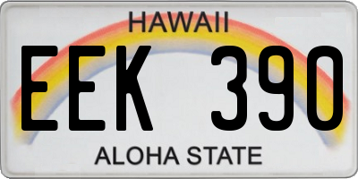 HI license plate EEK390
