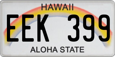 HI license plate EEK399