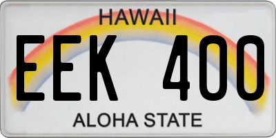 HI license plate EEK400