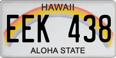 HI license plate EEK438