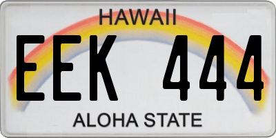 HI license plate EEK444