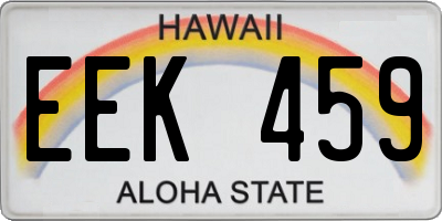 HI license plate EEK459
