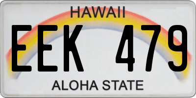 HI license plate EEK479
