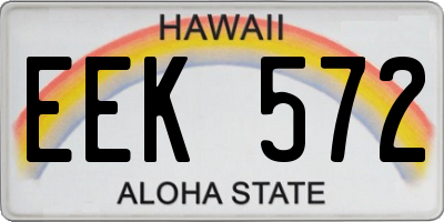HI license plate EEK572