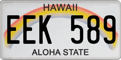 HI license plate EEK589