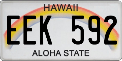HI license plate EEK592